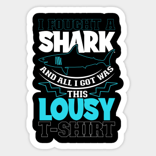 I survived a shark bite Sticker